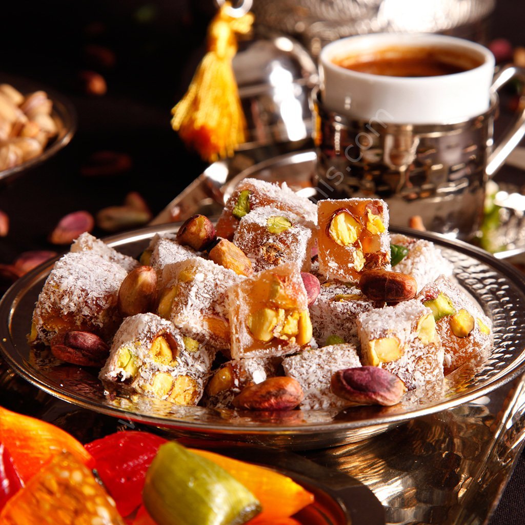 Hindistan Cevizli Antep Fıstıklı Çifte Kavrulmuş Duble Lokum