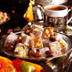 Hindistan Cevizli Antep Fıstıklı Çifte Kavrulmuş Duble Lokum